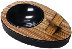 Brizard And Co. Deck Zebrawood Single Ashtray - Made In USA