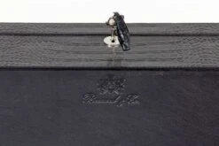 Brizard & Co Croco Pattern Black Airflow Humidor -Elighters Shop brizard co croco pattern black airflow humidor 92