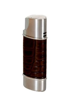 Brizard & Co. Croco Pattern Tobacco Nano Single Torch Lighter