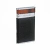 Brizard & Co. Rosewood And Black Leather Two Tone Sottile Single Torch Flame Lighter -Elighters Shop brizard co rosewood and black leather two tone sottile single torch flame lighter 38