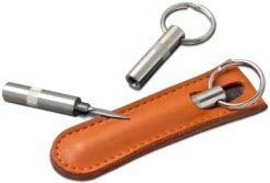 BrizardTrilogy Cigar Punch With Sunrise Orange Leather Pouch - Made In USA