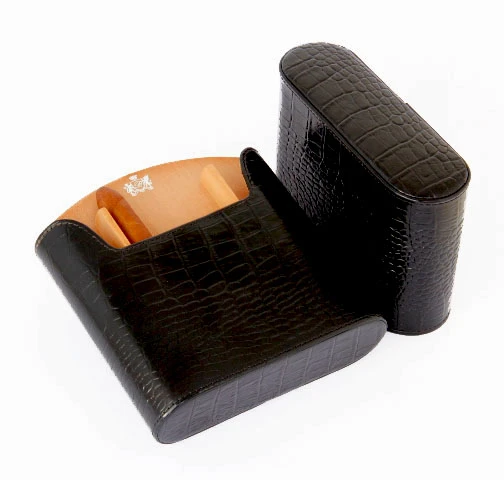 Brizard Travel Humidor Croco Pattern Black - Made In The USA 4 Brizard Travel Humidor Croco Pattern Black - Made In The USA - Image 2