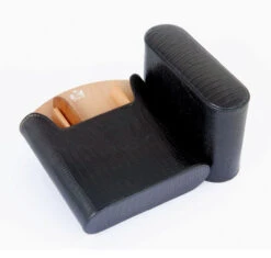 Brizard Travel Humidor Lizard Pattern Black - Made In The USA