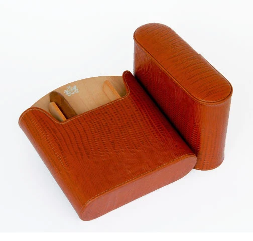 Brizard Travel Humidor Lizard Pattern Havana - Made In The USA 4 Brizard Travel Humidor Lizard Pattern Havana - Made In The USA - Image 2