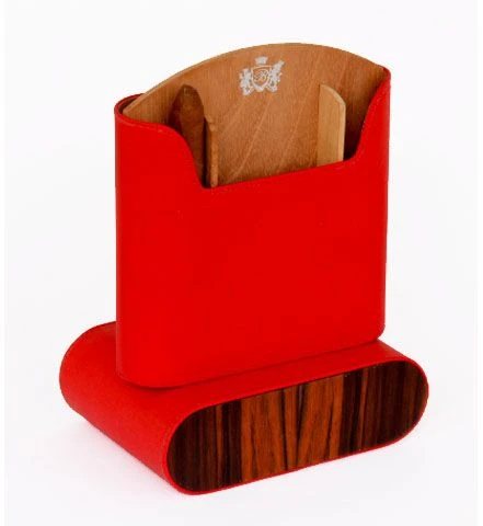 Brizard Travel Humidor Sunrise Red With Ebony 3 Brizard Travel Humidor Sunrise Red With Ebony