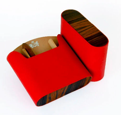 Brizard Travel Humidor Sunrise Red With Ebony 4 Brizard Travel Humidor Sunrise Red With Ebony - Image 2