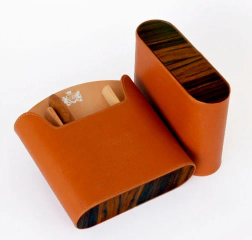 Brizard Travel Humidor Sunrise Tan With Ebony - Made In The USA 4 Brizard Travel Humidor Sunrise Tan With Ebony - Made In The USA - Image 2