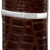 Brizard Triple Jet Croco Pattern Tobacco Lotus Torch Table Lighter