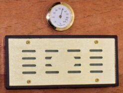 Brown Crocodile Leather Cigar Humidor - Holds 25 Cigars