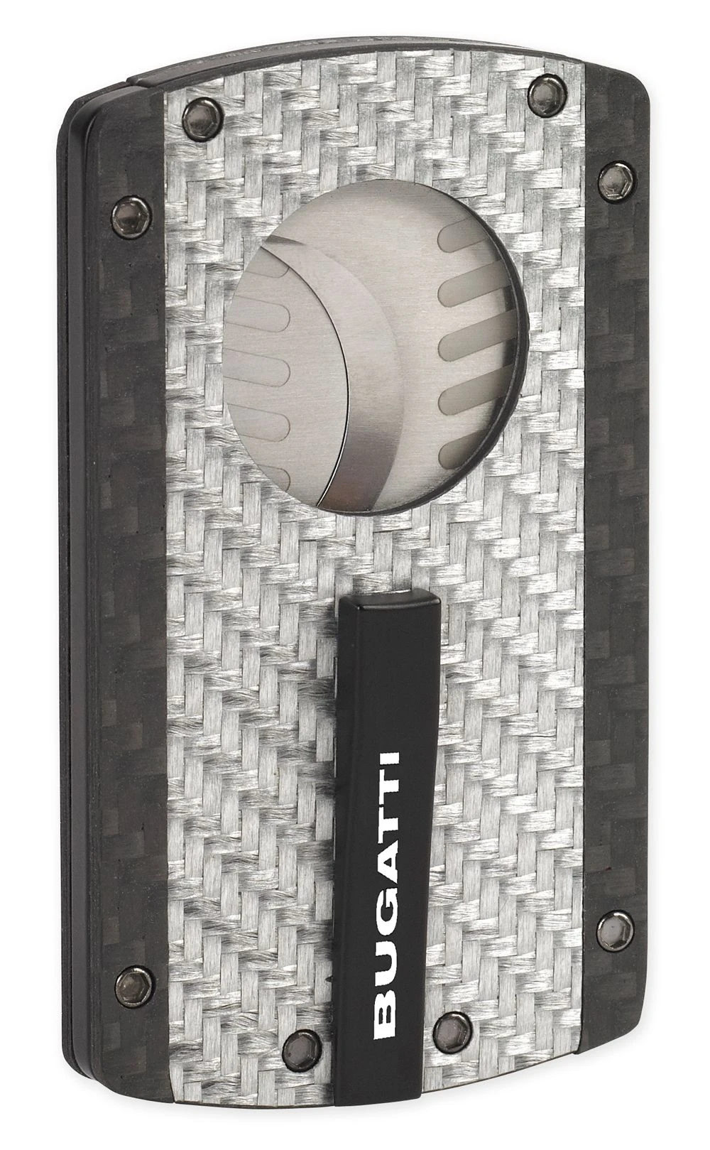 Bugatti Carbon Fiber Cigar Cutter - Silver 4 Bugatti Carbon Fiber Cigar Cutter - Silver - Image 2