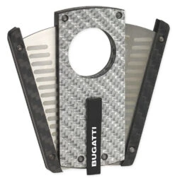Bugatti Carbon Fiber Cigar Cutter - Silver