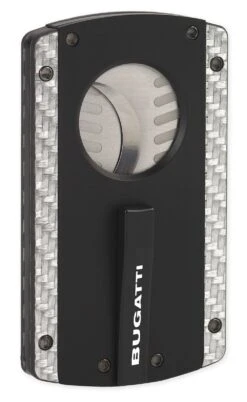 Bugatti Carbon Fiber Cigar Cutter - Black & Silver