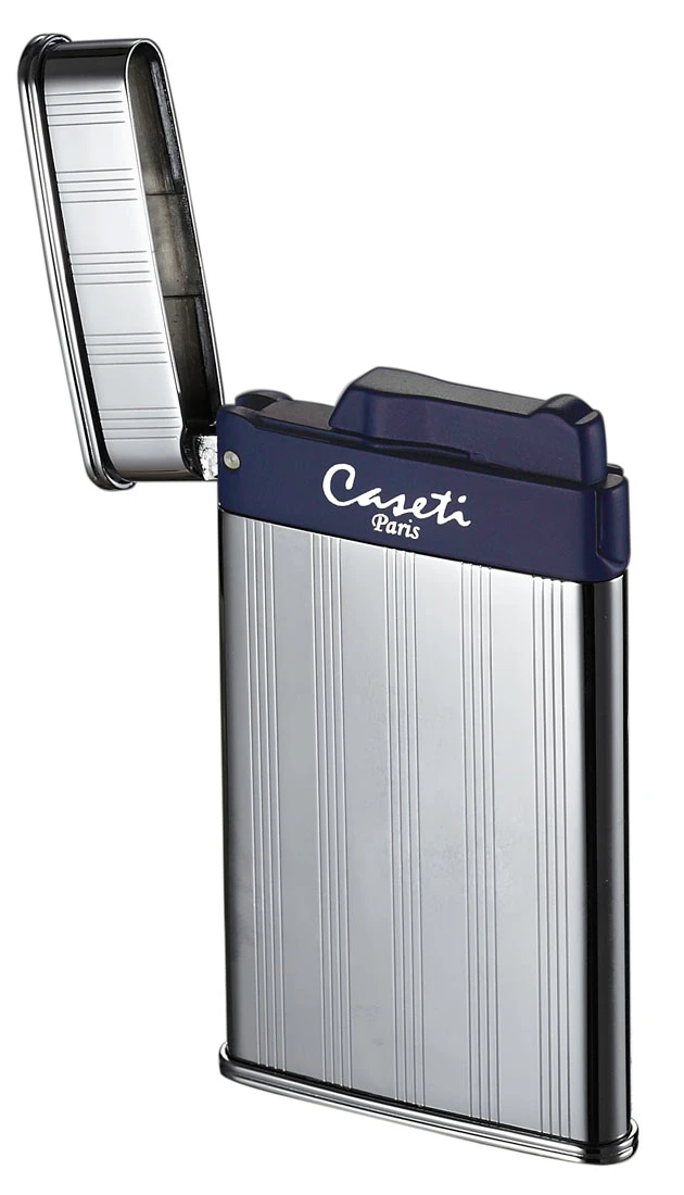 Caseti Flaco Ultra-thin Silver Vertical Line Single Torch Flame Cigar Lighter 6 Caseti Flaco Ultra-thin Silver Vertical Line Single Torch Flame Cigar Lighter - Image 4