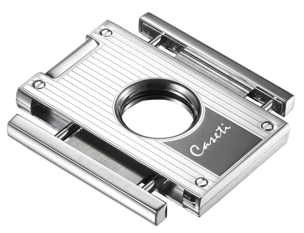 Caseti Kukri Double Guillotine Cigar Cutter - Chrome & Black Lacquer 3 Caseti Kukri Double Guillotine Cigar Cutter - Chrome & Black Lacquer