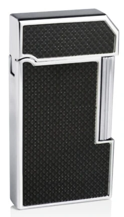 Caseti Windsor Traditional Flame Flint Lighter - Black Carbon Fiber