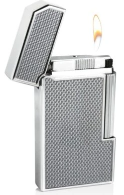 Caseti Windsor Traditional Flame Flint Lighter - Silver Carbon Fiber 7 Caseti Windsor Traditional Flame Flint Lighter - Silver Carbon Fiber -Elighters Shop caseti windsor traditional flame flint lighter silver carbon fiber 96
