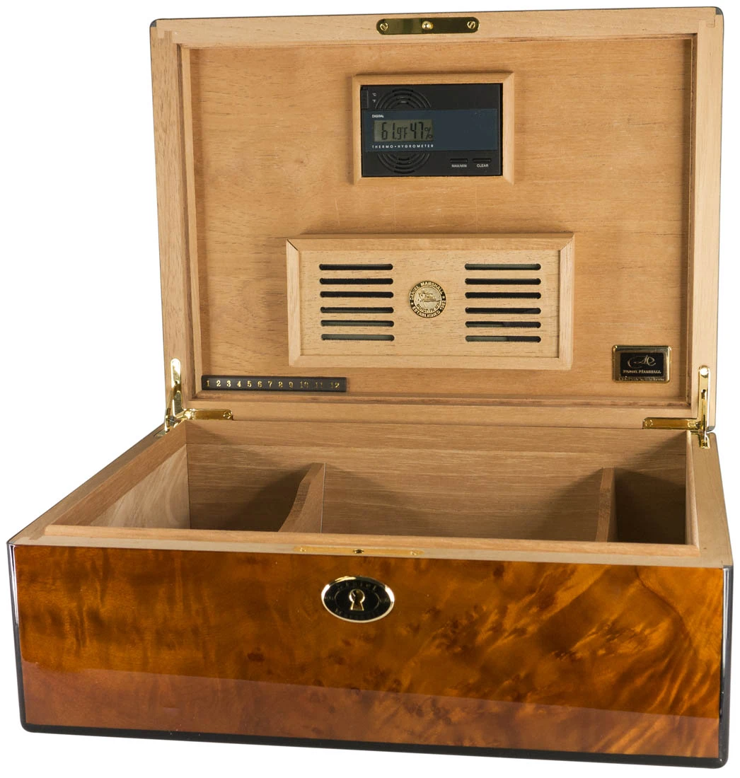 Daniel Marshall Burl Humidor - Holds 125 Cigars 3 Daniel Marshall Burl Humidor - Holds 125 Cigars