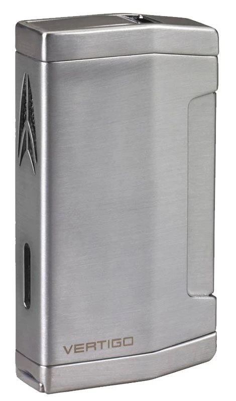 Lotus Vertigo Commissioner Dual Torch Flame Lighter - Brushed Chrome 3 Lotus Vertigo Commissioner Dual Torch Flame Lighter - Brushed Chrome