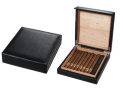 Marvolo Black Leather Cigar Humidor Holds 16 Cigars 7 Marvolo Black Leather Cigar Humidor Holds 16 Cigars -Elighters Shop quot marvolo quot black leather cigar humidor holds 16 cigars 41