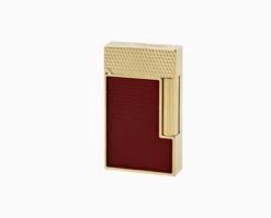 S.T. Dupont Ligne 2 Red Lacquer Guilloche Lighter