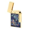 S.T. Dupont Line 2 Koi With Yellow Gold Flint Lighter -Elighters Shop s t dupont line 2 koi with yellow gold flint lighter 36