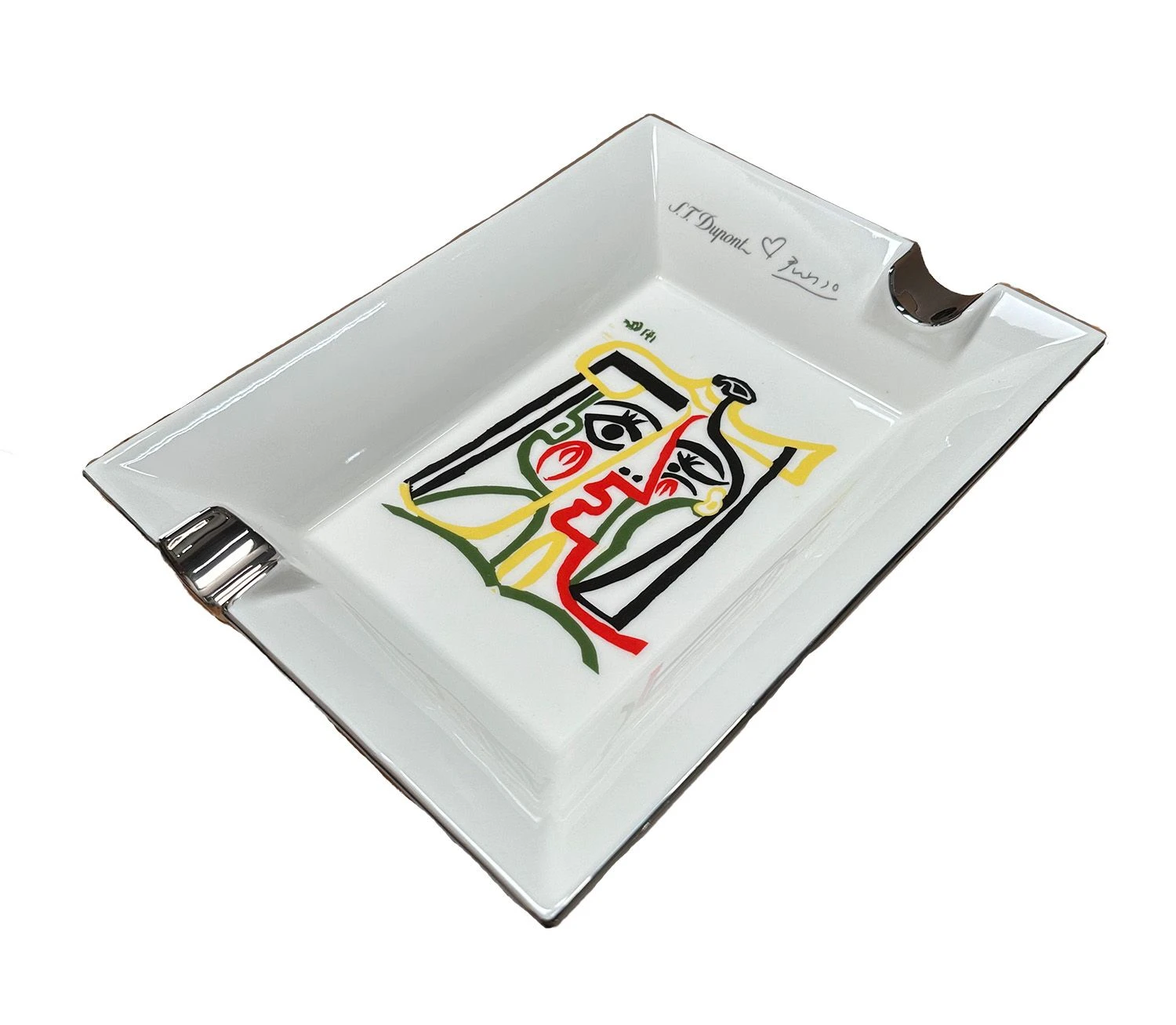 S.T. Dupont Picasso White Ceramic Ashtray 3 S.T. Dupont Picasso White Ceramic Ashtray