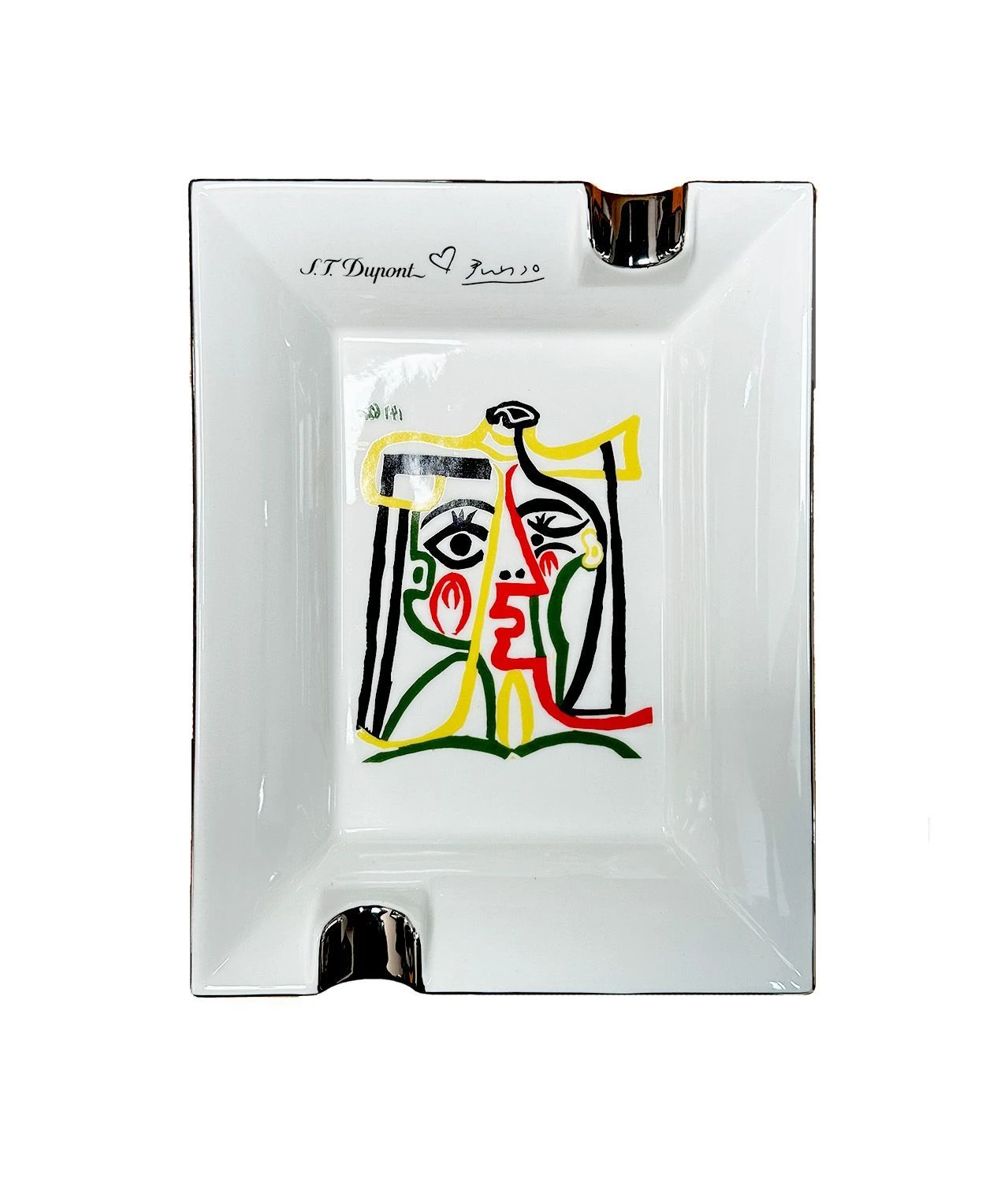 S.T. Dupont Picasso White Ceramic Ashtray 4 S.T. Dupont Picasso White Ceramic Ashtray - Image 2