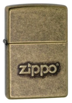 Stamped Antique Brass Windproof Zippo Lighter