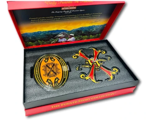 "The Fuente Story Collection" Opus X Red Crystal Ashtray 3 "The Fuente Story Collection" Opus X Red Crystal Ashtray