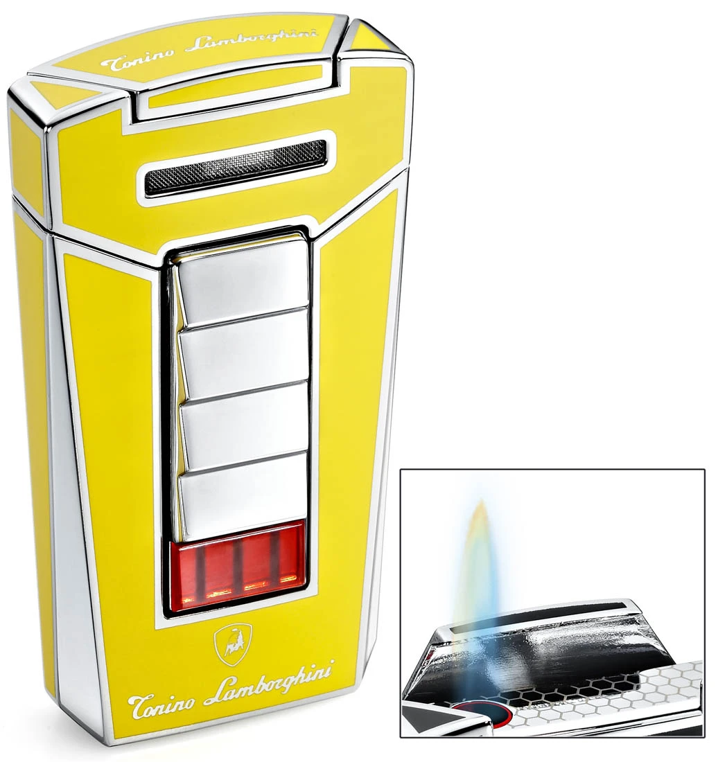 Tonino Lamborghini Aero Yellow Torch Flame Lighter 4 Tonino Lamborghini Aero Yellow Torch Flame Lighter - Image 2