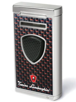 Tonino Lamborghini Pergusa Black & Red Carbon Fiber Cigar Lighter