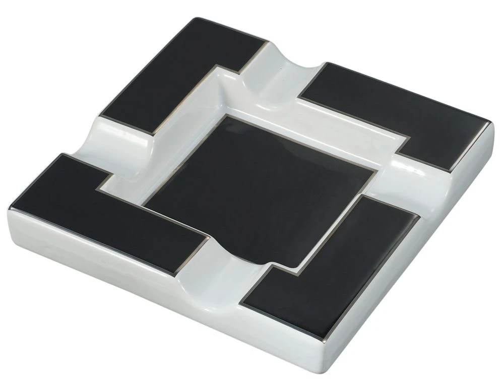 Visol Renner White & Black Ceramic Cigar Ashtray 4 Visol Renner White & Black Ceramic Cigar Ashtray - Image 2
