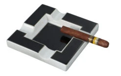 Visol Renner White & Black Ceramic Cigar Ashtray 7 Visol Renner White & Black Ceramic Cigar Ashtray -Elighters Shop vash435 40