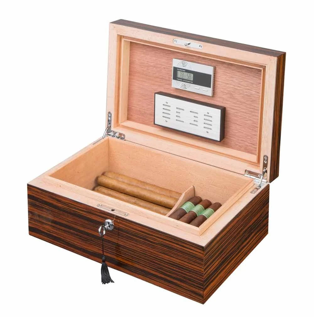 Visol Richardson Ebony Exotic Wood Humidor - Holds 100 Cigars 2 Visol Richardson Ebony Exotic Wood Humidor - Holds 100 Cigars