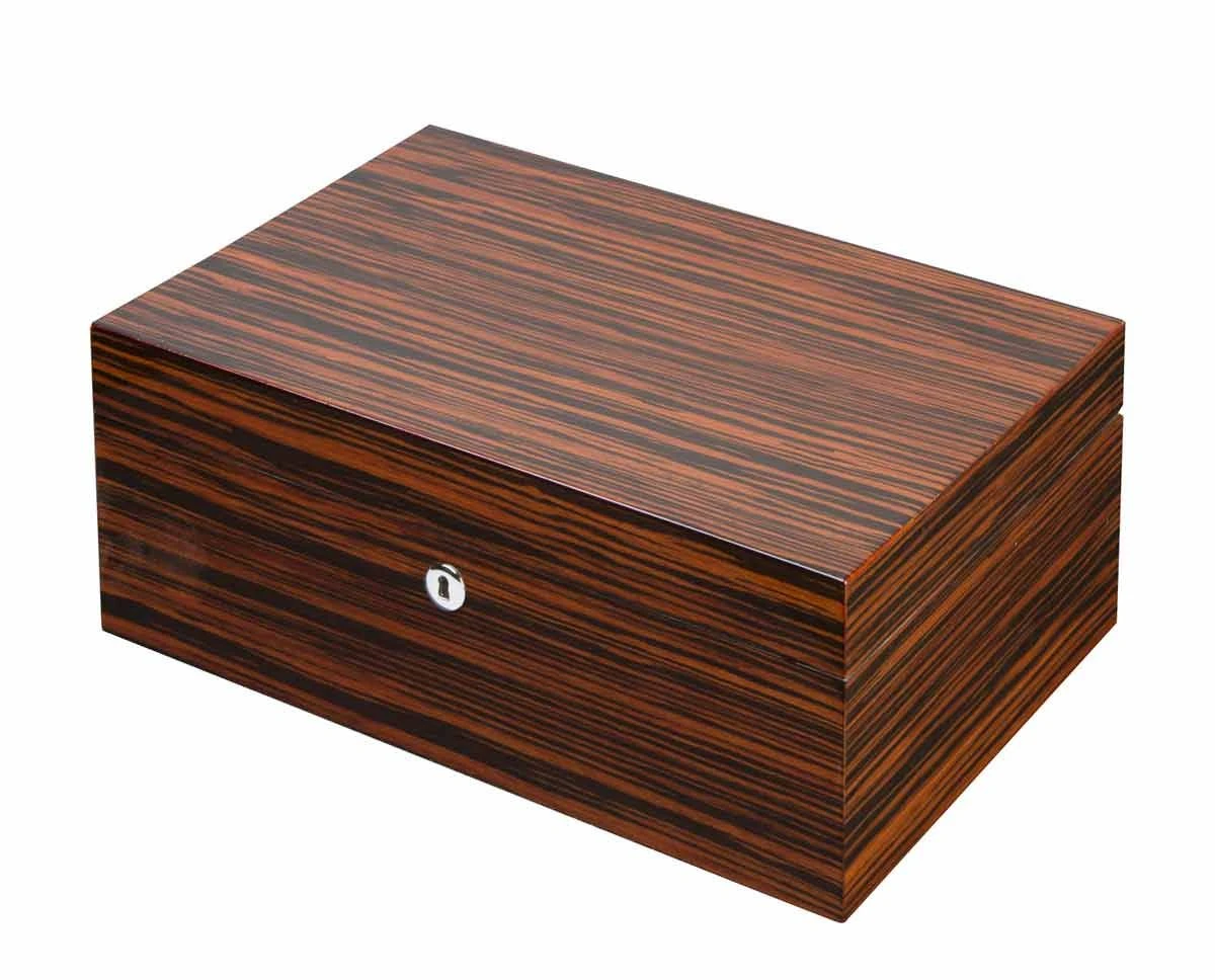 Visol Richardson Ebony Exotic Wood Humidor - Holds 100 Cigars 3 Visol Richardson Ebony Exotic Wood Humidor - Holds 100 Cigars - Image 2