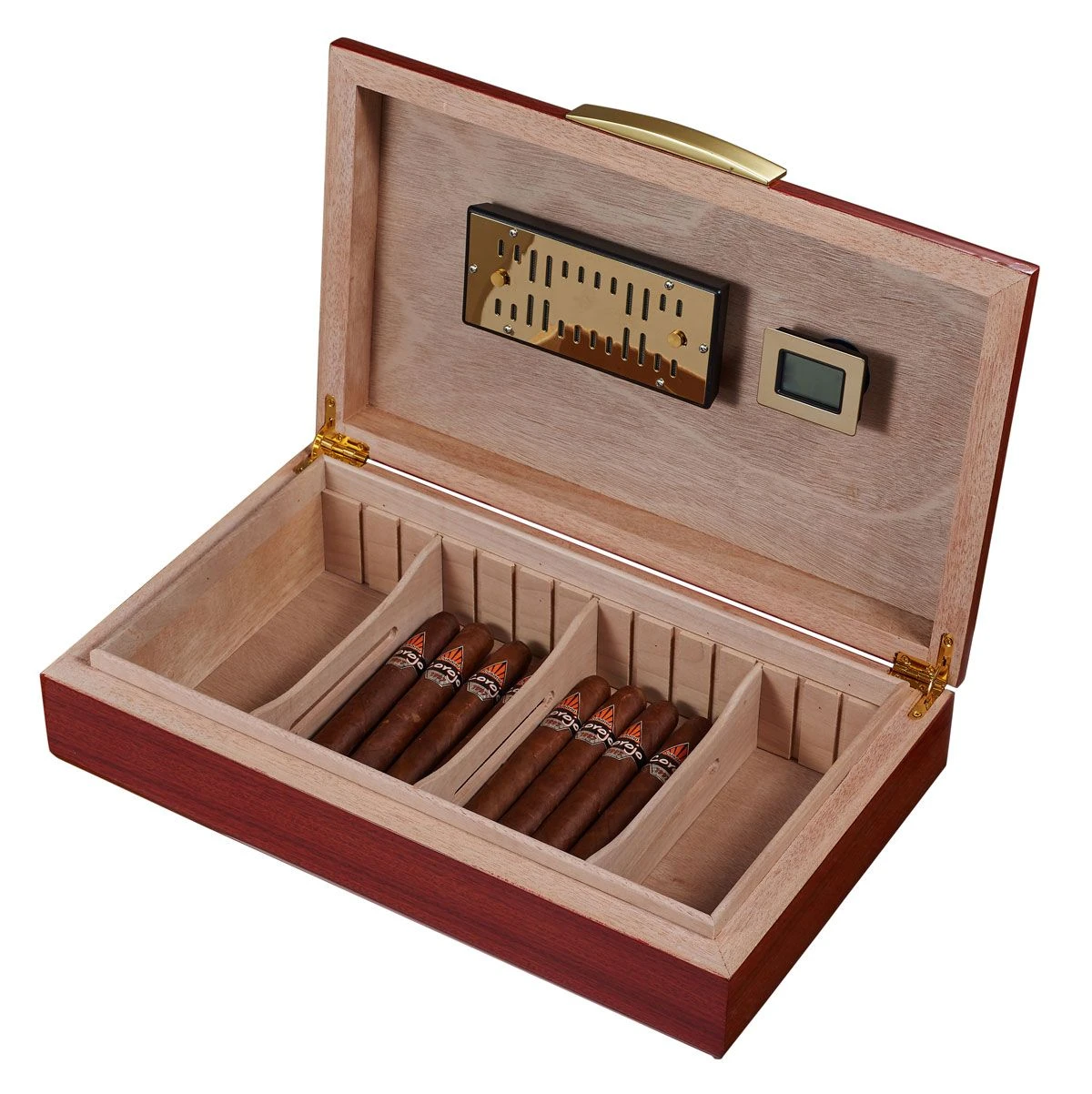 Visol Tirol Rosewood Lacquered Cigar Humidor - Holds 100 Cigars 3 Visol Tirol Rosewood Lacquered Cigar Humidor - Holds 100 Cigars