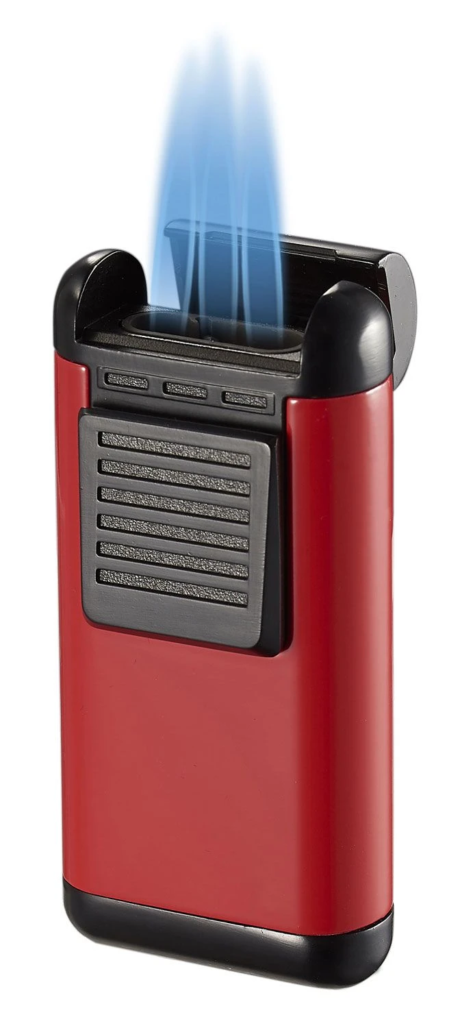 Visol Antero Triple Torch Lighter - Red 3 Visol Antero Triple Torch Lighter - Red