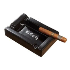 Visol Wesley Black Rectangular Cigar Ceramic Ashtray With Free Laser Engraving -Elighters Shop visol beatrix black rectangular cigar ceramic ashtray with free laser engraving 107