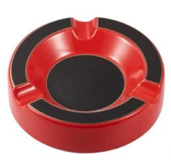 Visol Beatrix Circular Ceramic Cigar Ashtray - Red -Elighters Shop visol beatrix circular ceramic cigar ashtray red 38