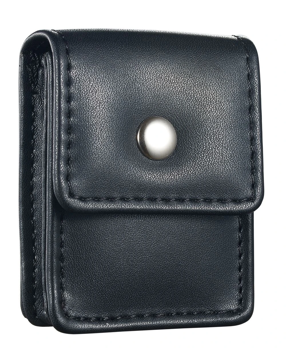 Black Leather Belted Square Lighter Pouch 4 Black Leather Belted Square Lighter Pouch - Image 2