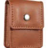 Brown Leather Belted Square Lighter Pouch 2 Brown Leather Belted Square Lighter Pouch -Elighters Shop visol brown leather square zippo lighter belted pouch 54