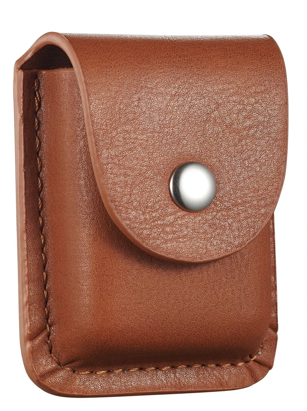 Brown Leather Lighter Pouch With Belt Loops 4 Brown Leather Lighter Pouch With Belt Loops - Image 2