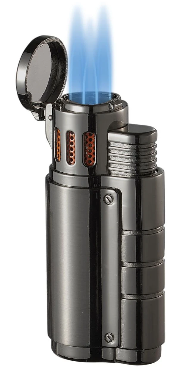 Visol Champ Gunmetal And Orange Triple Torch Cigar Lighter 4 Visol Champ Gunmetal And Orange Triple Torch Cigar Lighter - Image 2