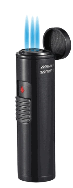 Visol Cobra Triple Flame Cigar Lighter - Black -Elighters Shop visol cobra triple flame cigar lighter black 55