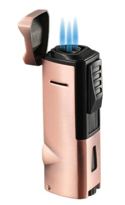 Visol Colonel Triple Flame Torch Lighter - Bronze -Elighters Shop visol colonel triple flame torch lighter rose gold 77