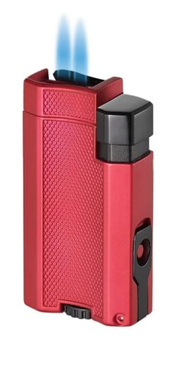 Visol Concave Double Flame Torch Lighter - Burgundy Red -Elighters Shop visol concave double flame torch lighter burgundy red 77
