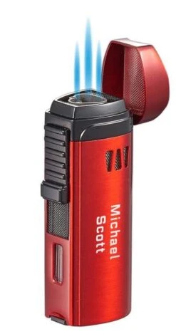 Visol Denali Triple Torch Cigar Lighter - Red -Elighters Shop visol denali triple torch cigar lighter red 87
