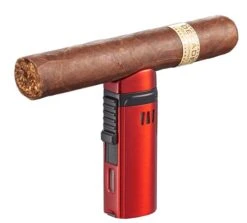 Visol Denali Triple Torch Cigar Lighter - Red -Elighters Shop visol denali triple torch cigar lighter red 91
