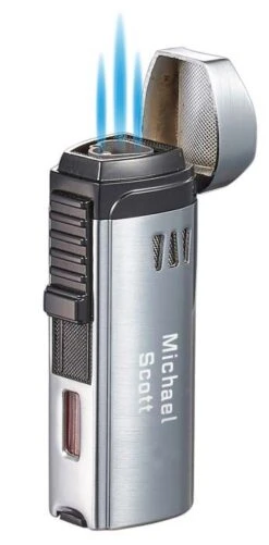 Visol Denali Triple Torch Cigar Lighter - Silver