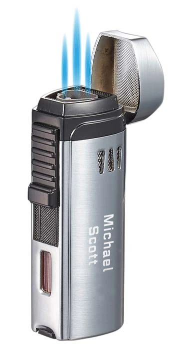Visol Denali Triple Torch Cigar Lighter - Silver 3 Visol Denali Triple Torch Cigar Lighter - Silver
